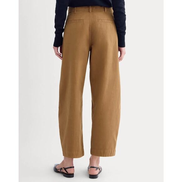 EVERLANE The Everywhere Barrel Pant Toffee Tan Brown Sz 16 NWT $128 {QQ1} - Picture 4 of 5